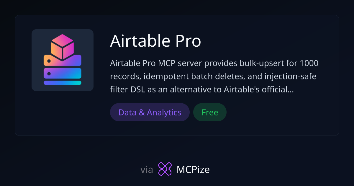 Airtable Pro - MCP Server