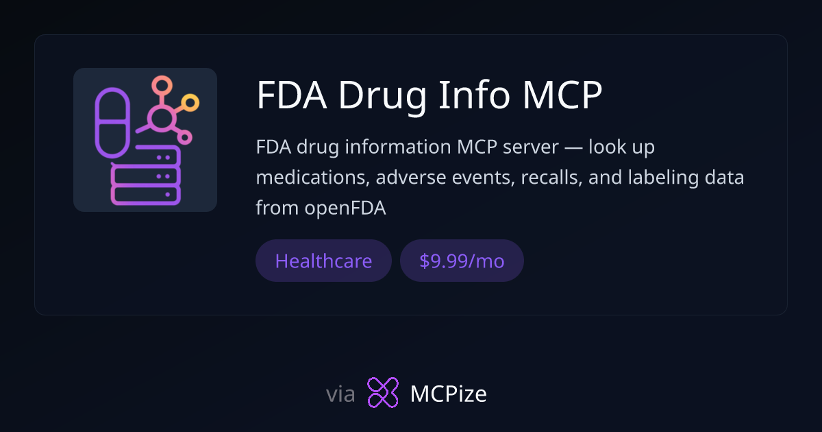 FDA Drug Info MCP - MCP Server