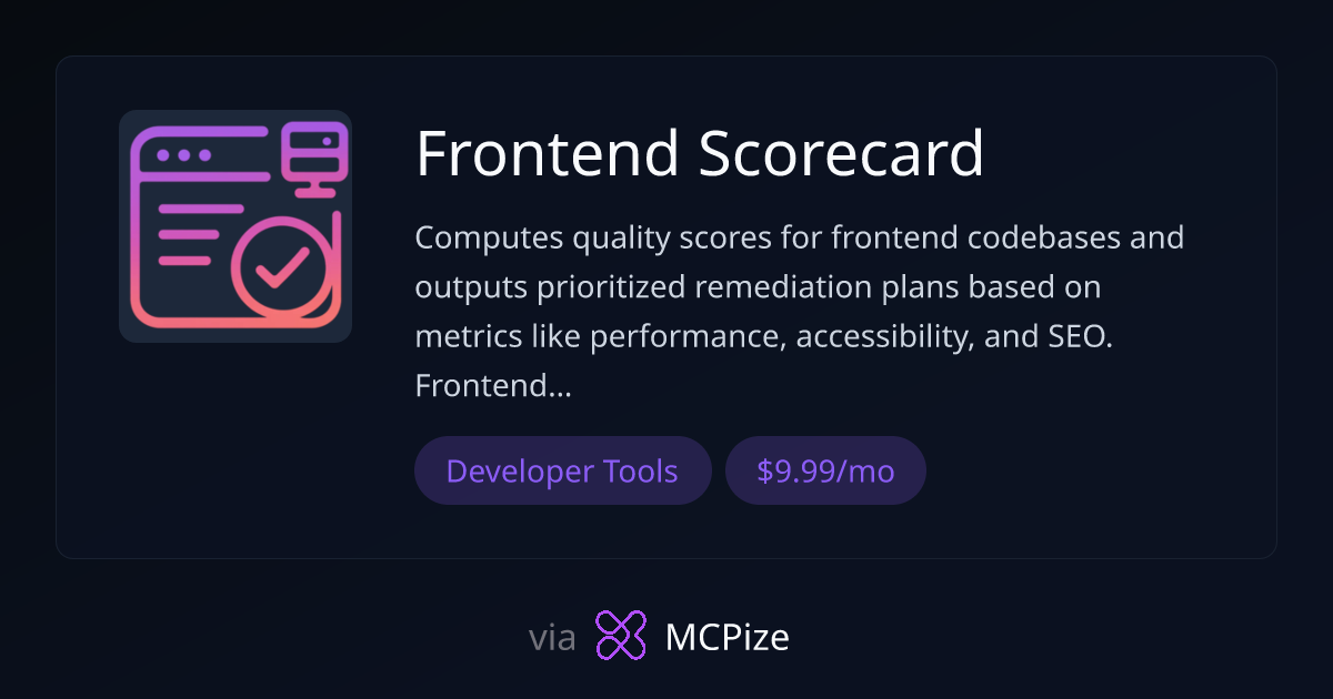 Frontend Scorecard - MCP Server