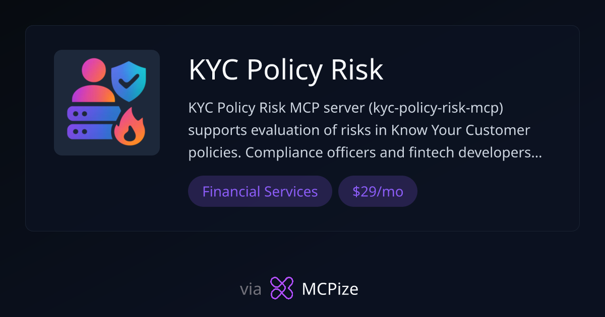 KYC Policy Risk - MCP Server