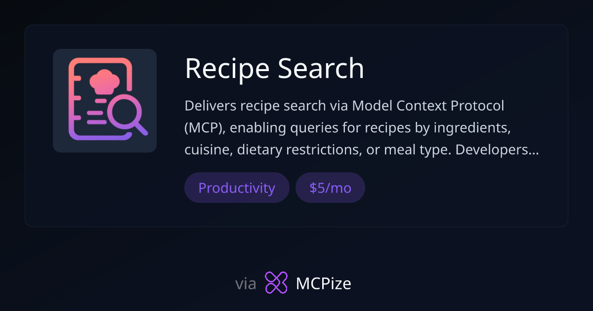 Recipe Search - MCP Server