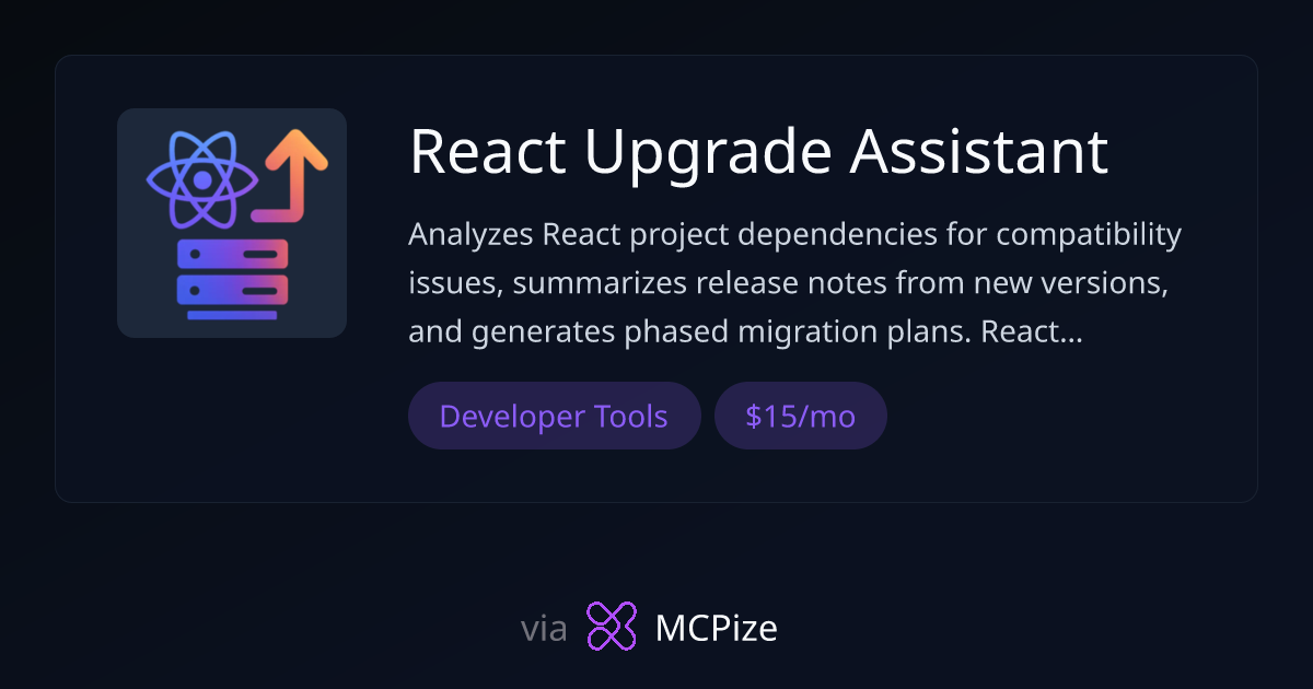 React Upgrade Assistant - MCP Server