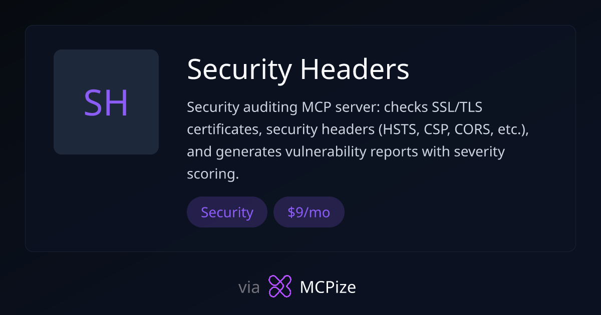 Security Headers - MCP Server