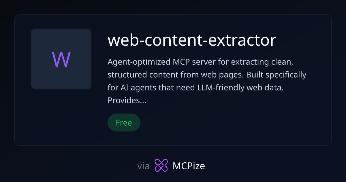 web-content-extractor - MCP Server